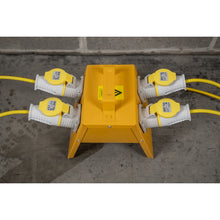 Load image into Gallery viewer, Sealey CEE 4-Way Splitter Box 1.5mm Cable 16A Plug
