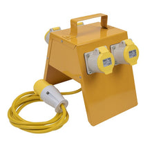 Load image into Gallery viewer, Sealey CEE 4-Way Splitter Box 1.5mm Cable 16A Plug
