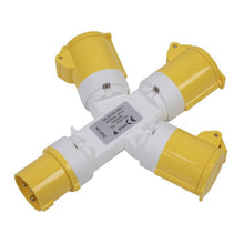 Load image into Gallery viewer, Sealey 2P+E 3-Way Adaptor 110V
