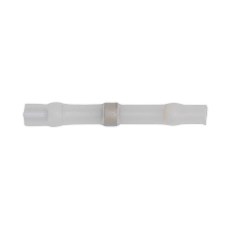 Sealey Heat Shrink Butt Connector Solder Terminal 24-22 AWG White - Pack of 25