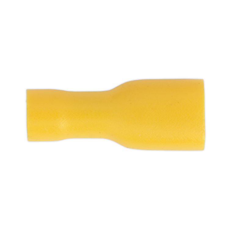 Sealey Fully Insulated Terminal 6.3mm Female Yellow - Pack of 100