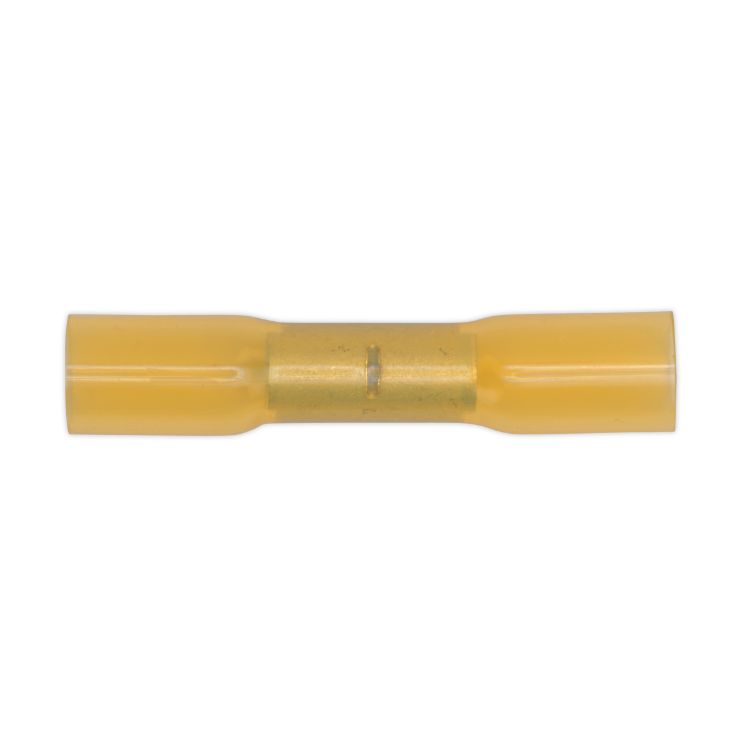 Sealey Heat Shrink Butt Connector Terminal 6.8mm Yellow - Pack of 50
