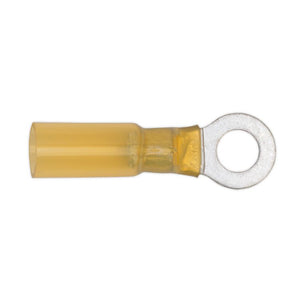 Sealey Heat Shrink Ring Terminal 6.4mm Yellow - Pack of 25