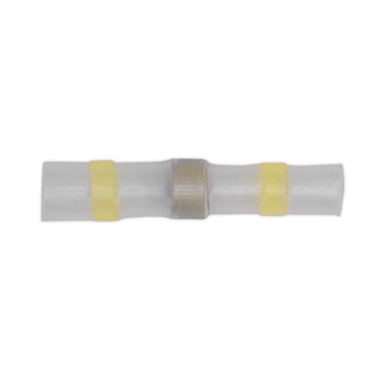 Sealey Heat Shrink Butt Connector Solder Terminal 12-10 AWG Yellow - Pack of 25