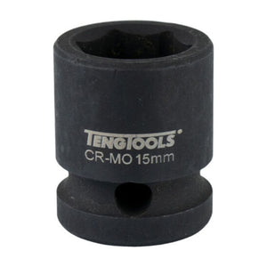 Teng Impact Socket Stubby 1/2" Drive 15mm