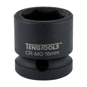 Teng Impact Socket Stubby 1/2" Drive 18mm