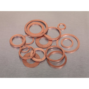 Sealey Diesel Injector Copper Washer Assortment 250pc - Metric