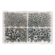 Load image into Gallery viewer, Sealey Steel Nut Assortment 370pc M5-M10 Metric

