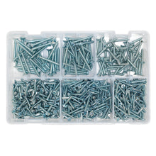 Load image into Gallery viewer, Sealey Self-Tapping Screw Assortment DIN 7982 510pc Countersunk Pozi Zinc
