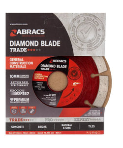 Abracs Diamond Blade 115mm x 10mm x 22mm GCM - Trade
