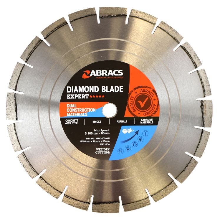 Abracs Diamond Blade 300mm x 10mm x 20mm DCM - Expert
