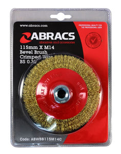 Abracs Crimp Bevel Wire Brush 115mm x M14