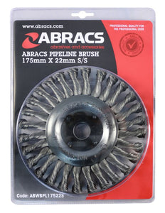 Abracs Pipeline Wire Brush 175mm x 22mm S/S