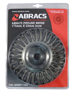 Abracs Pipeline Wire Brush 175mm X 22mm bore