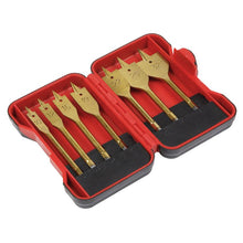 Load image into Gallery viewer, Sealey Flat Wood Drill Bit Set 7pc 1/4&quot; Hex Shank

