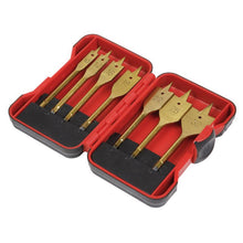 Load image into Gallery viewer, Sealey Flat Wood Drill Bit Set 7pc 1/4&quot; Hex Shank
