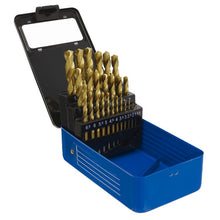 Load image into Gallery viewer, Sealey HSS Fully Ground Drill Bit Set 25pc DIN 338 Metric
