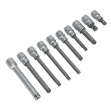 Load image into Gallery viewer, Sealey Head Bolt Socket Bit Set 10pc 1/2&quot; Sq Drive
