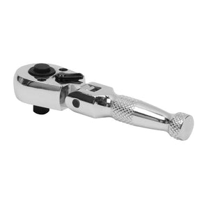 Sealey Ratchet Wrench 1/4" Sq Drive - Flexi-Head Stubby