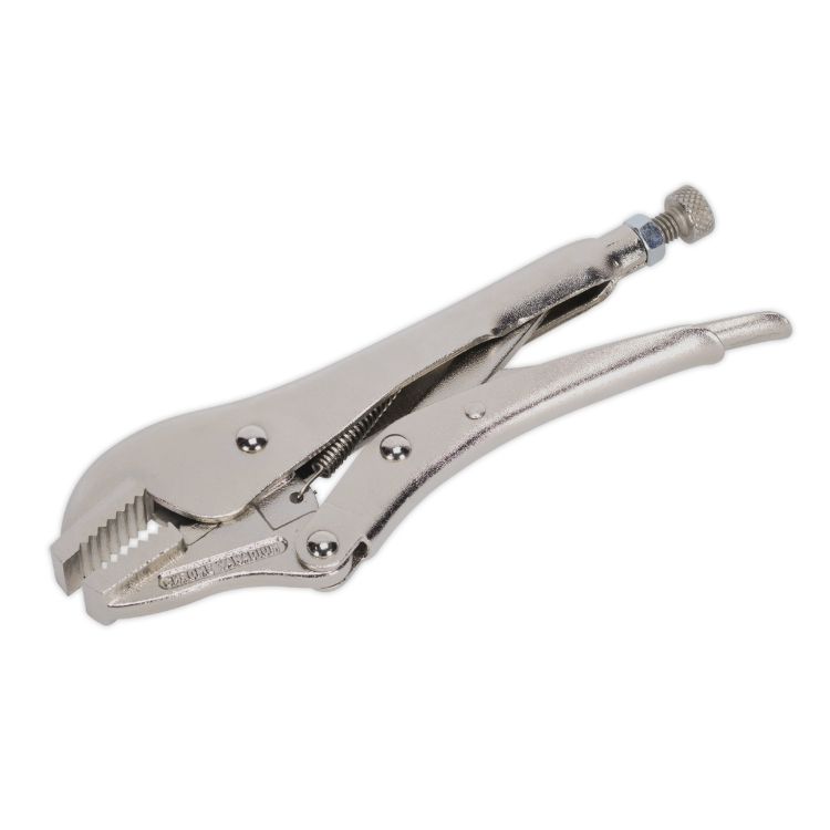 Sealey Locking Pliers Straight Jaws 185mm 0-30mm Capacity (Premier)