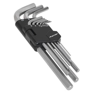 Sealey Hex Key Set 9pc Long - Metric (Premier)
