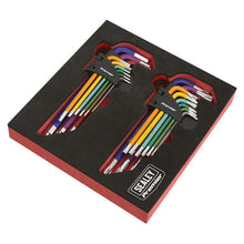 Load image into Gallery viewer, Sealey TRX-Star* &amp; Ball-End Hex Key Set 18pc Long Anti-Slip in Storage Tray (Premier)
