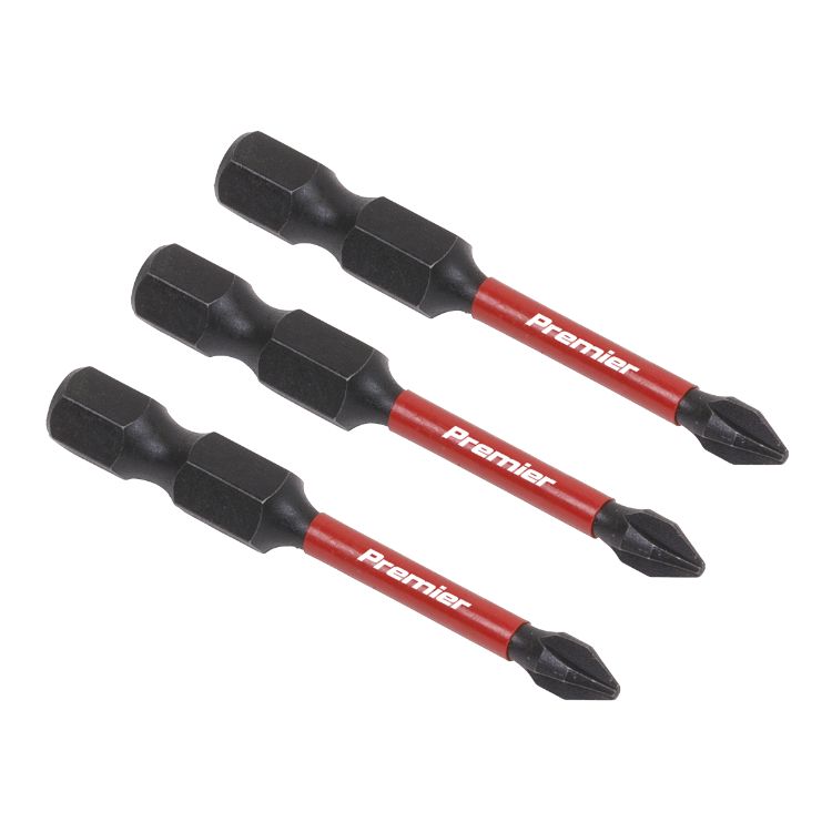 Sealey Phillips #1 Impact Power Tool Bits 50mm - 3pc (Premier)