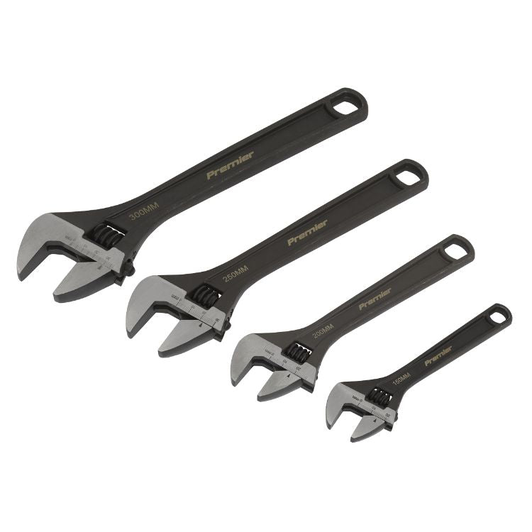 Sealey Adjustable Wrench Set 4pc (Premier)