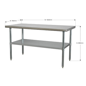 Sealey Stainless Steel Workbench 1.5M