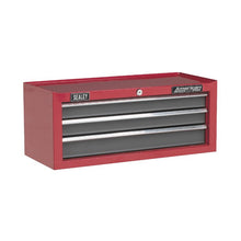 Load image into Gallery viewer, Sealey Mid-Box 3 Drawer Ball-Bearing Slides - Red/Grey
