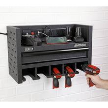 Load image into Gallery viewer, Sealey Power Tool Storage Rack, Drawer &amp; Power Strip
