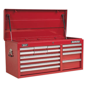 Sealey Topchest 14 Drawer Ball-Bearing Slides Heavy-Duty - Red