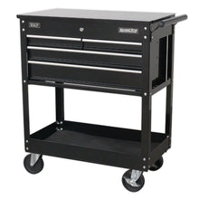 Load image into Gallery viewer, Sealey Heavy-Duty Mobile Tool &amp; Parts Trolley - 4 Drawers &amp; Lockable Top - Black
