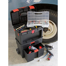 Load image into Gallery viewer, Sealey Mobile Toolbox, Tote Tray &amp; Removable Assortment Box
