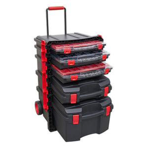 Sealey Professional Mobile Toolbox, 5 Removable Storage Cases