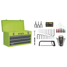 Load image into Gallery viewer, Sealey Portable Toolchest 3 Drawer Ball-Bearing Slides - Hi-Vis &amp; 93pc Tool Kit
