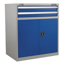 Load image into Gallery viewer, Sealey Industrial Cabinet 2 Drawer &amp; 1 Shelf Double Locker
