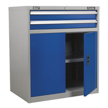 Load image into Gallery viewer, Sealey Industrial Cabinet 2 Drawer &amp; 1 Shelf Double Locker
