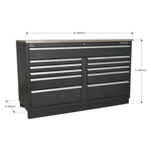 Load image into Gallery viewer, Sealey Modular Floor Cabinet 11 Drawer 1550mm Heavy-Duty
