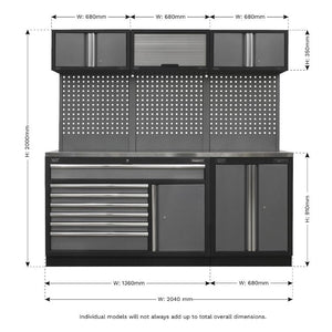 Sealey Superline PRO Storage System - Stainless Steel Worktop