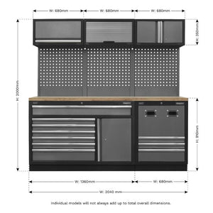 Sealey Modular Storage System Combo - Pressed Wood Worktop