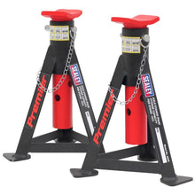 Load image into Gallery viewer, Sealey Trolley Jack 3 Tonne &amp; Axle Stands (Pair) 3 Tonne per Stand Combo - Red
