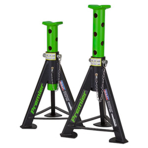 Sealey Axle Stands (Pair) 6 Tonne Capacity per Stand - Green