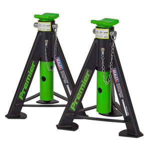 Sealey Axle Stands (Pair) 6 Tonne Capacity per Stand - Green