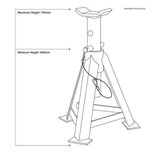 Load image into Gallery viewer, Sealey Axle Stands (Pair) 7.5 Tonne Capacity per Stand
