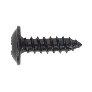 Sealey Self-Tapping Screw 3.5 x 13mm Flanged Head Black Pozi - Pack of 100