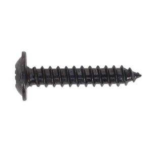 Sealey Self-Tapping Screw 3.5 x 19mm Flanged Head Black Pozi - Pack of 100