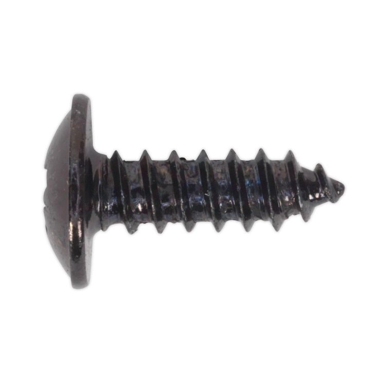 Sealey Self-Tapping Screw 4.2 x 13mm Flanged Head Black Pozi - Pack of 100
