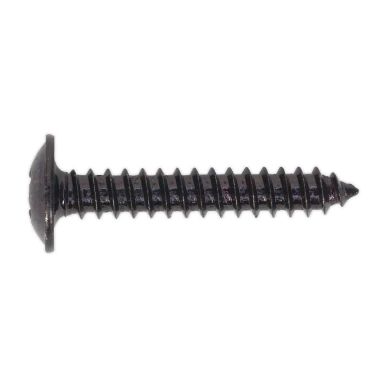 Sealey Self-Tapping Screw 4.2 x 25mm Flanged Head Black Pozi - Pack of 100