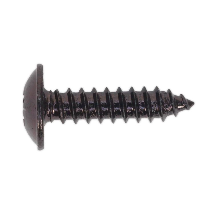 Sealey Self-Tapping Screw 4.8 x 19mm Flanged Head Black Pozi - Pack of 100
